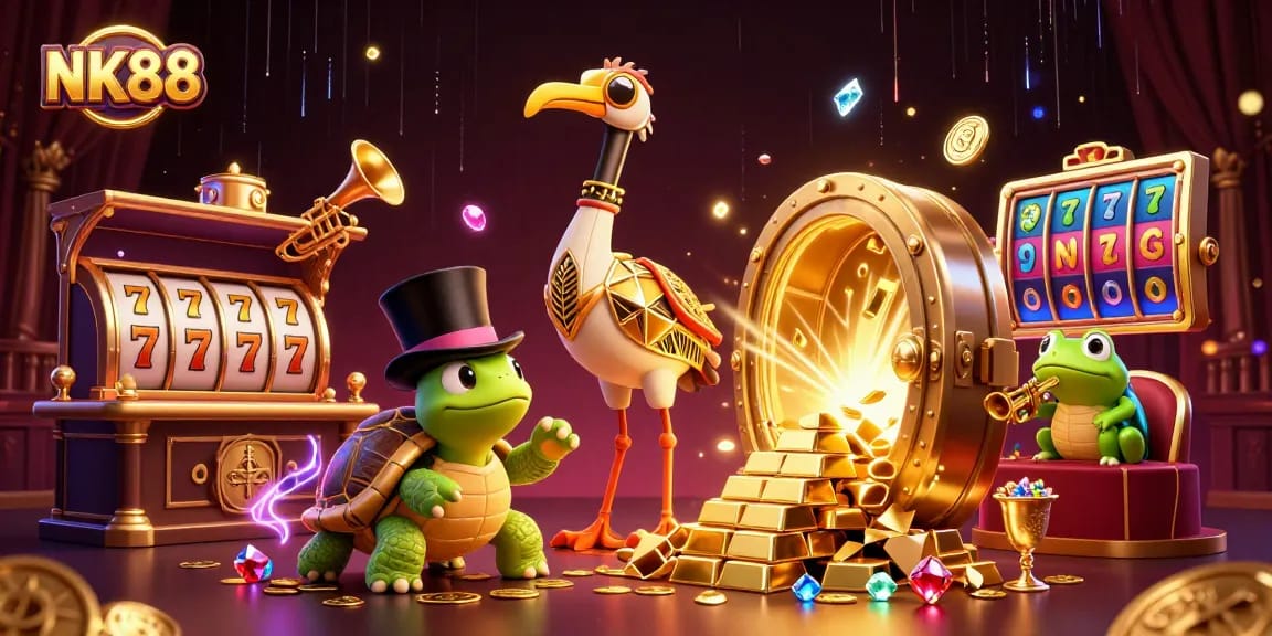 Experience the thrill of NK88 with a vibrant casino scene filled with fortune and fun.