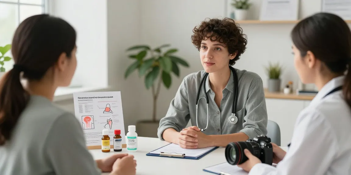 Patientenberatung zu Fibromyalgie Cannabis in einer modernen Praxis mit freundlichem Fachpersonal.