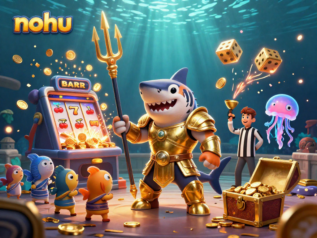 Experience nohu's thrilling underwater casino adventure with vibrant slot machines and captivating characters.