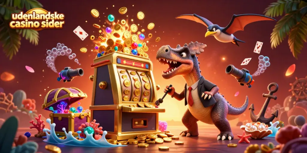Engage with udenlandske casino sider as a pachycephalosaurus wins a jackpot with vibrant scenes.