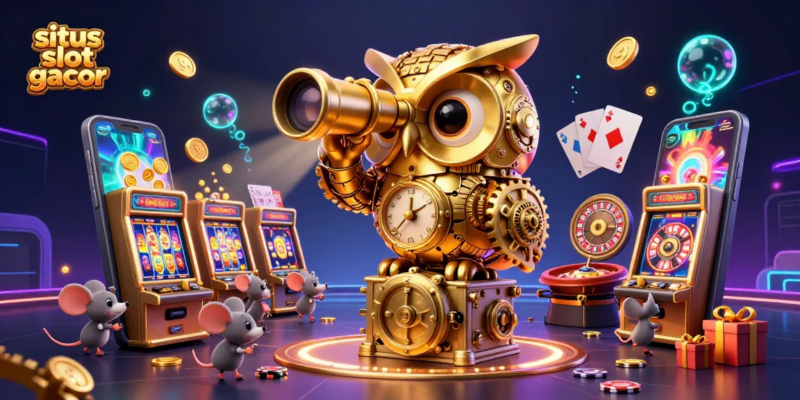 Engage with situs slot gacor through dynamic 3D illustration featuring exciting casino elements.