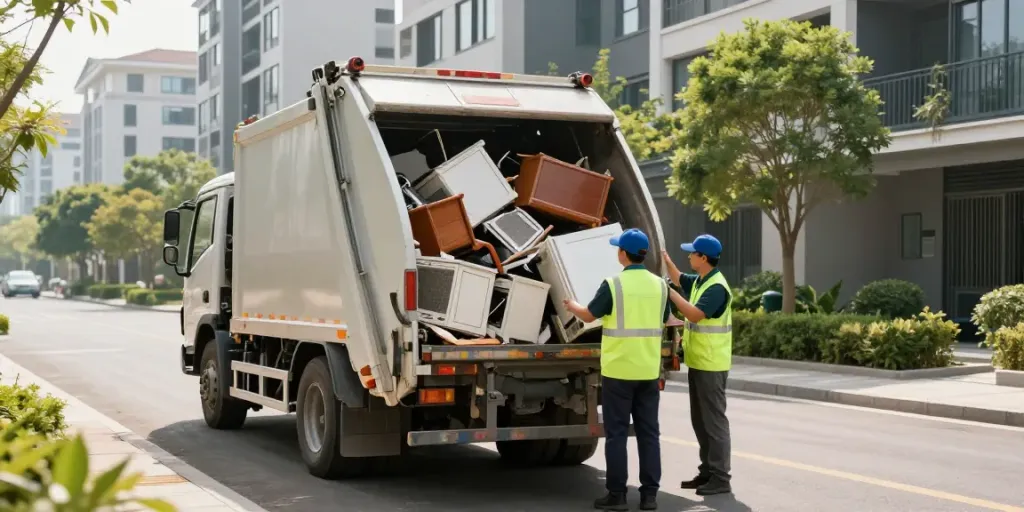 Sperrmüllabholung Wien durch ein professionelles Team, das alte Möbel und Geräte abholt.