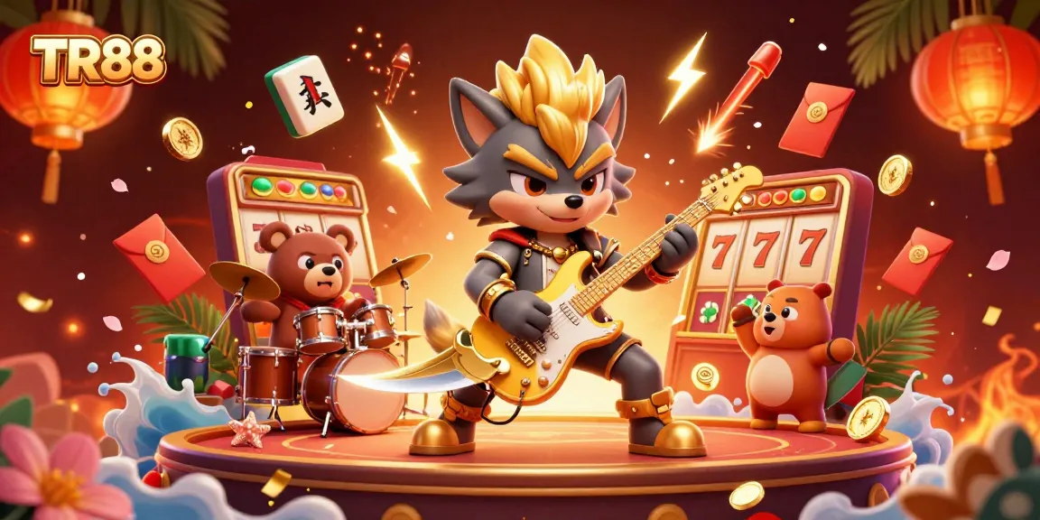 Experience thrilling moments at TR88 as a rock star wolf and drummer bear bring the casino to life!
