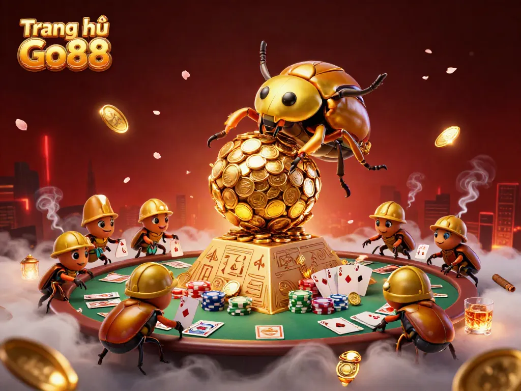 Experience excitement at Trang chủ Go88 with a vibrant casino scene filled with dynamic elements.