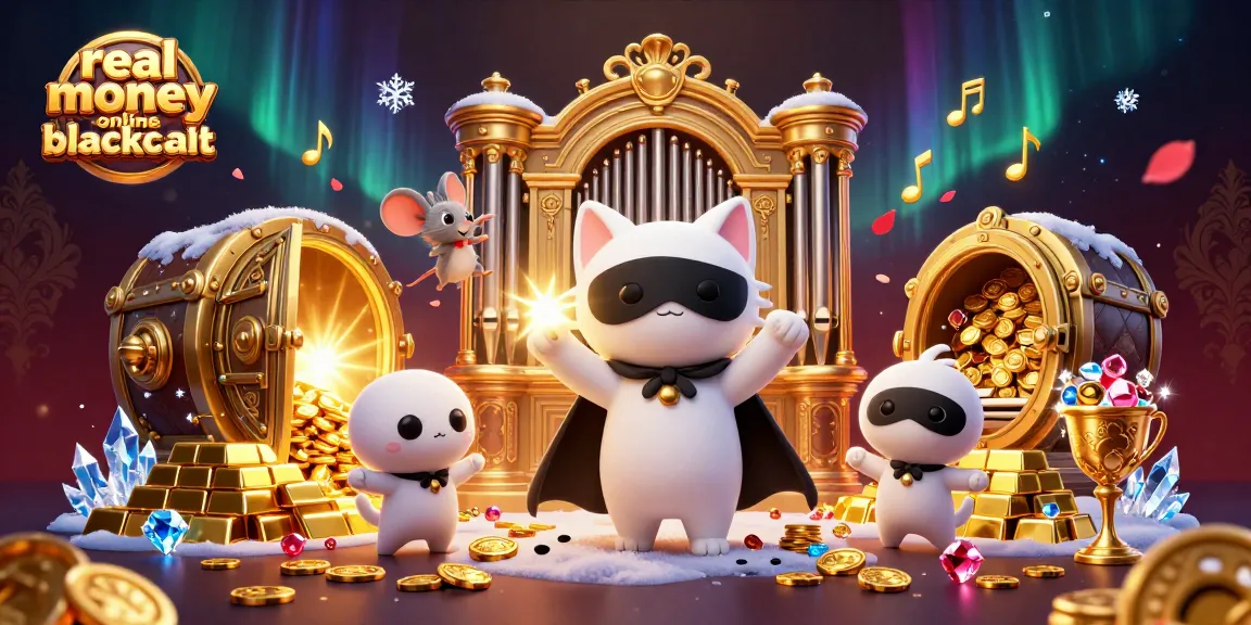 Step into the world of real money online blackjack with a vibrant casino scene featuring animated characters.