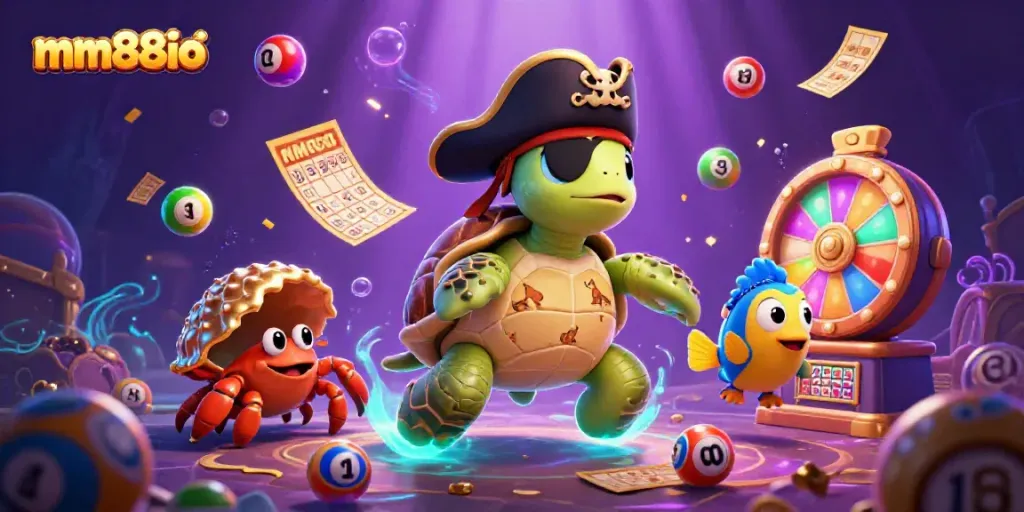 Engage in thrilling gameplay with mm88io's interactive lottery scene featuring vibrant characters and elements.