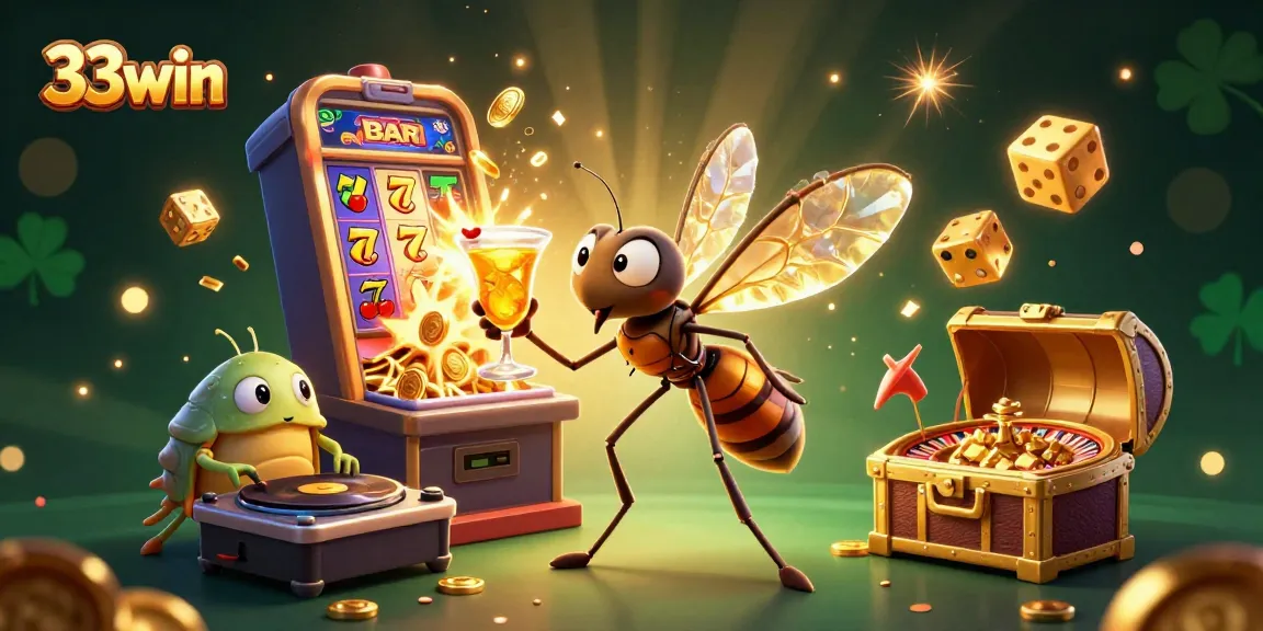 Engage in exciting wins at 33win with dynamic casino action featuring a golden roulette wheel.