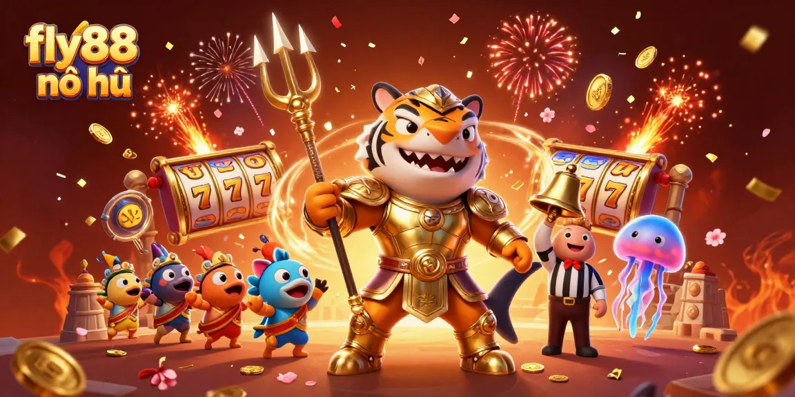 Spin to win at fly88 nổ hũ with dynamic slot reels and vibrant casino elements.