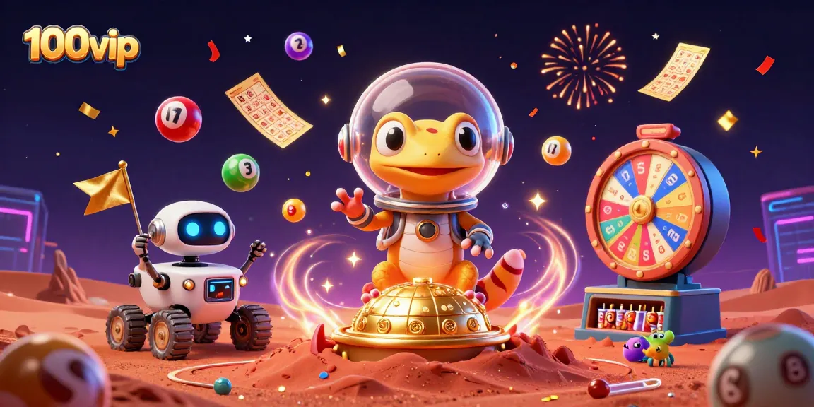 Experience thrilling gaming at 100vip with a Martian gecko and excitement-filled casino!