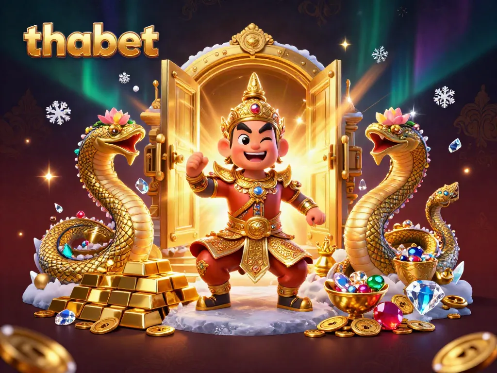 Engage with thabet at this vibrant casino scene filled with treasures and excitement.