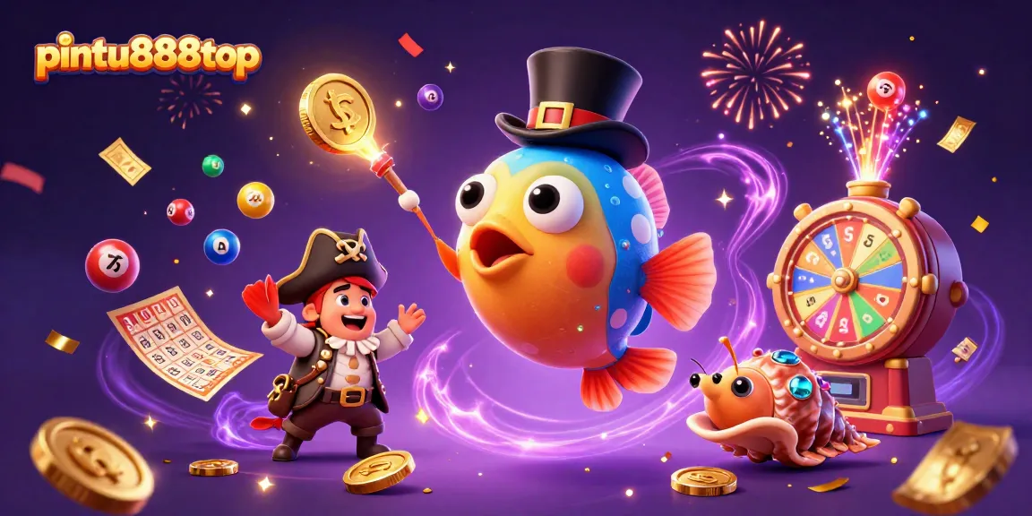 Engage in exciting chances with pintu888top's vibrant casino-themed scene featuring animated characters.