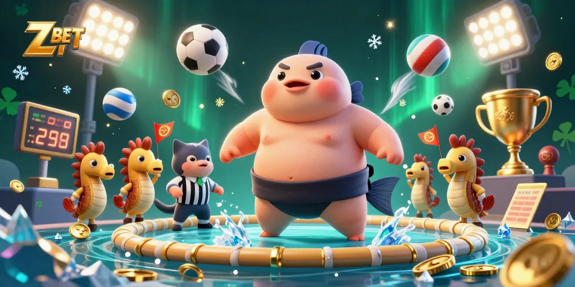 ZBET offers thrilling underwater gaming with fugu in sumo attire and competitive seahorse fans.