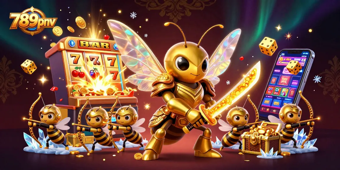 Experience thrilling wins at 789pnv with a dynamic 3D casino scene bursting with excitement.
