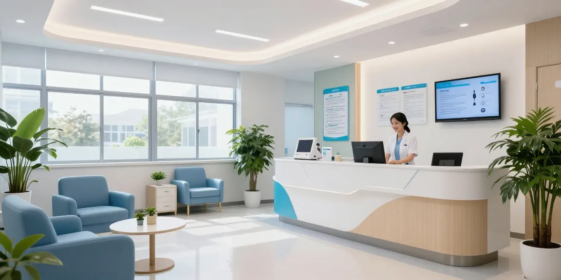 Modern healthcare clinic offering patient care services and safety, with emphasis on trang chủ bl555 and doctor consultations.