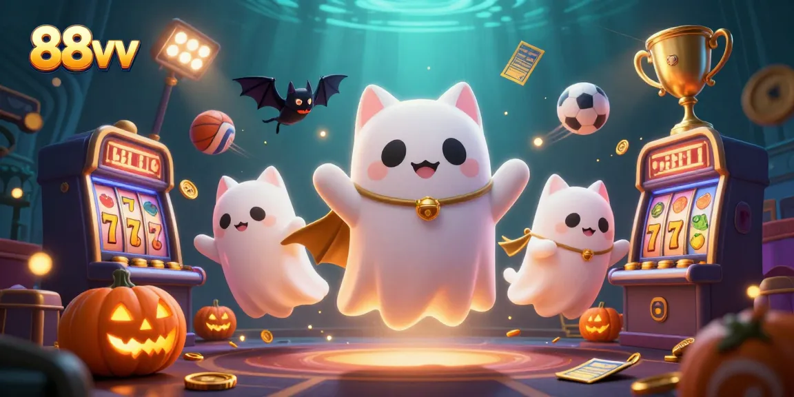Experience thrilling wins at 88vv with ghostly characters in a lively casino adventure.