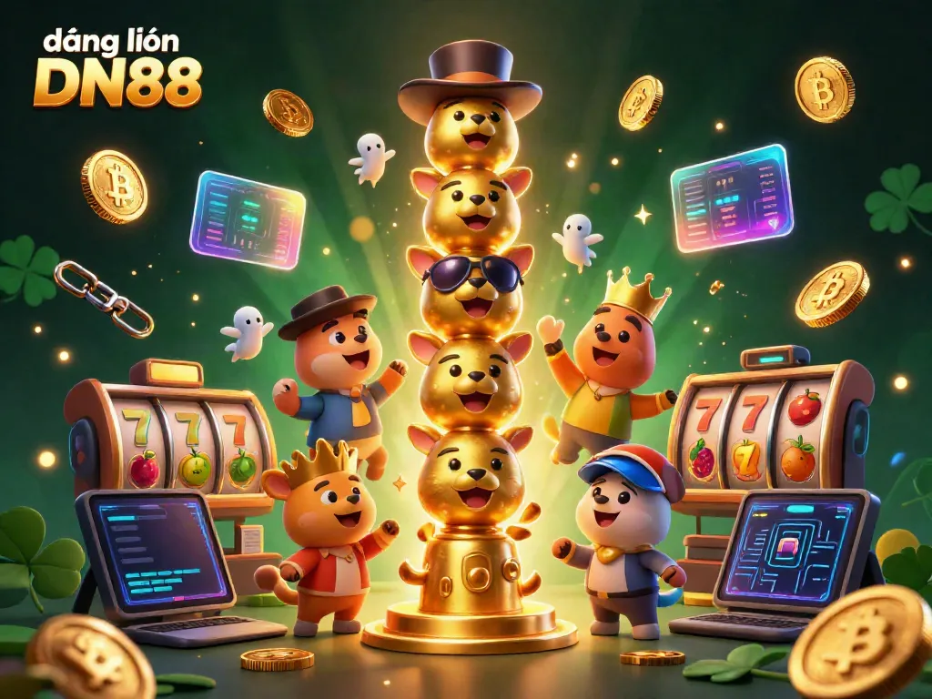 Engage in gameplay with đăng nhập DN88 at this vibrant, animated casino scene.