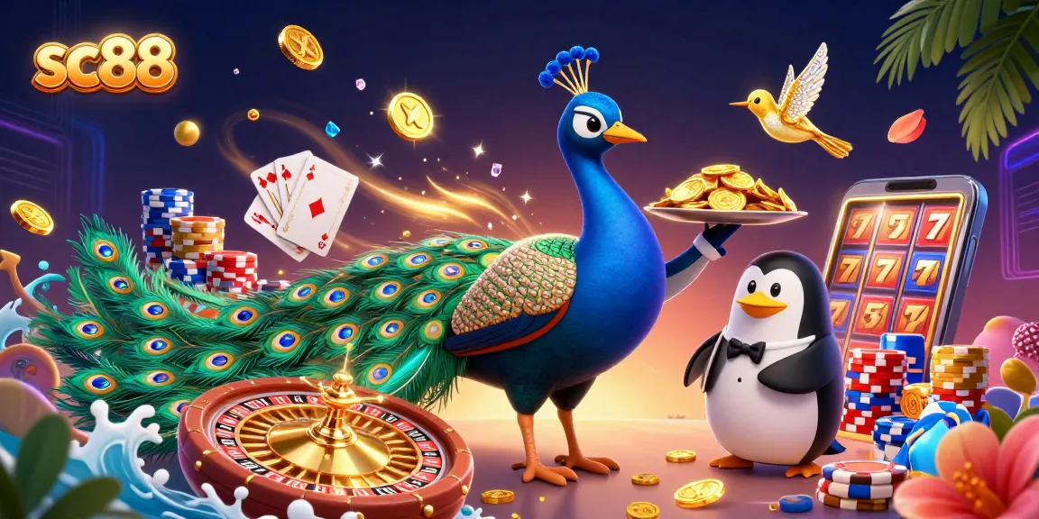 Experience excitement in sc88 with dazzling casino elements and animated characters.