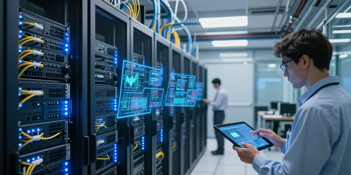 tk88 cloud computing solutions in a modern data center environment featuring illuminated server racks, AI technology, and advanced cybersecurity.