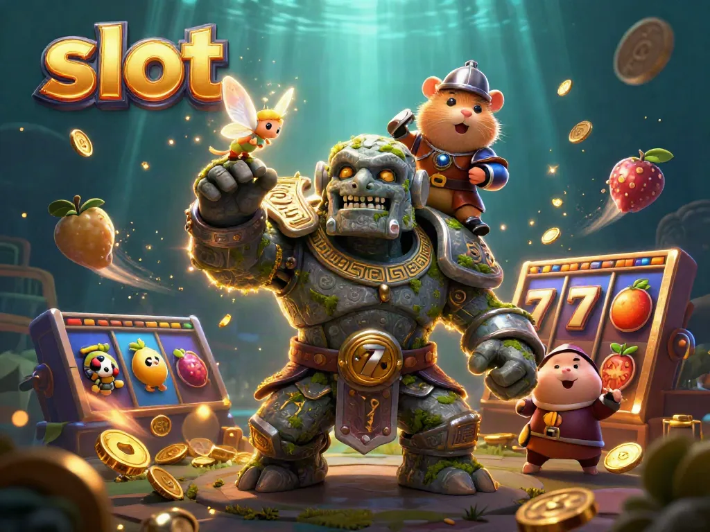 Experience exhilarating slot gameplay with dynamic illustrations of characters and slot elements.