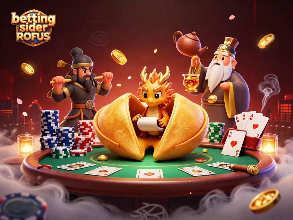 Engage with betting sider uden ROFUS through vibrant 3D illustration featuring characters and casino elements.