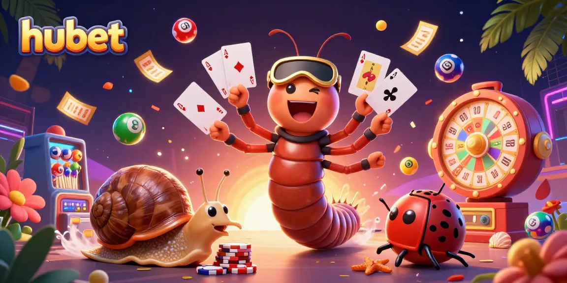 Experience the excitement at hubet with an animated dealer presenting vibrant lottery games.