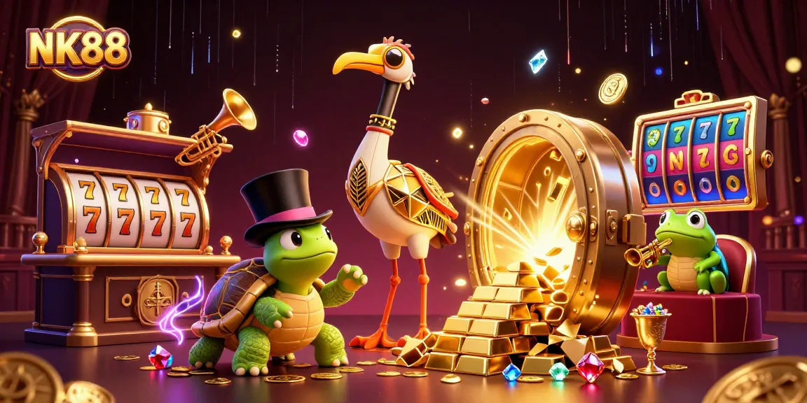 Experience the thrill of NK88 with a vibrant casino scene filled with fortune and fun.