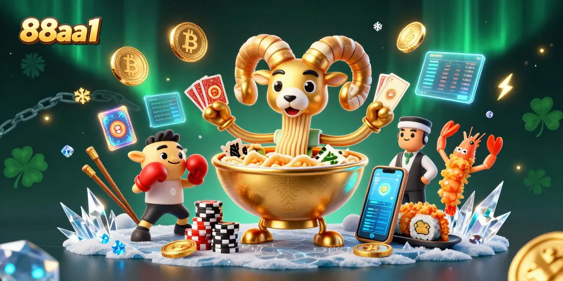 Experience the vibrant energy of 88aa1 with interactive characters and glowing crypto elements.