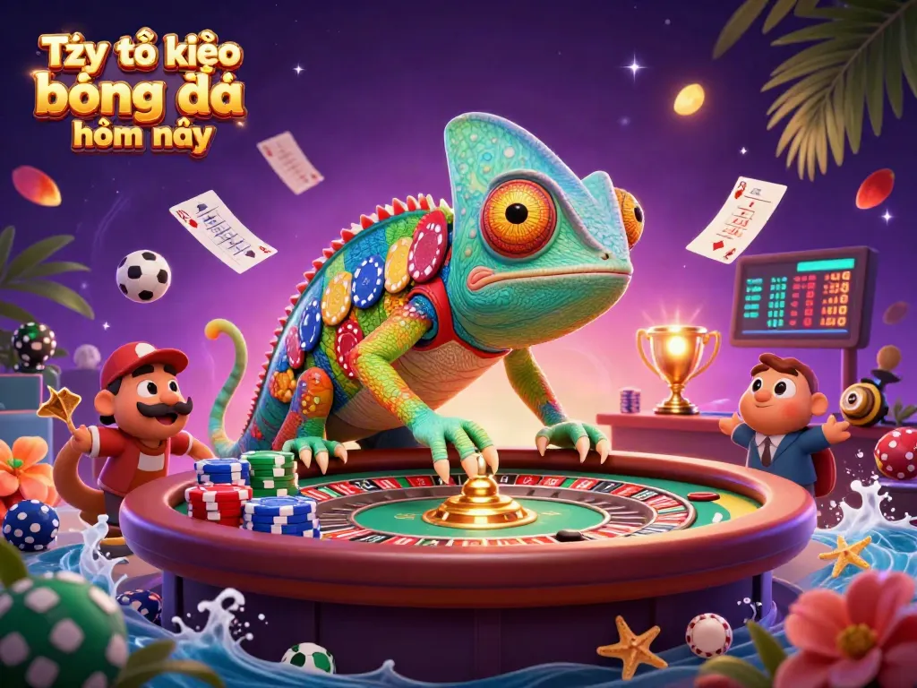 Experience the thrill of Tỷ lệ kèo bóng đá hôm nay with dynamic sports betting visual elements.