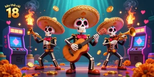Engage with kèo nhà cái 18 at a vibrant cartoon mariachi band scene, celebrating betting strategies.