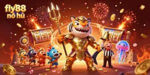 Spin to win at fly88 nổ hũ with dynamic slot reels and vibrant casino elements.