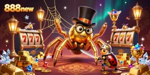 Engage with 888new's exciting 3D casino scene filled with charming characters and dynamic game elements.